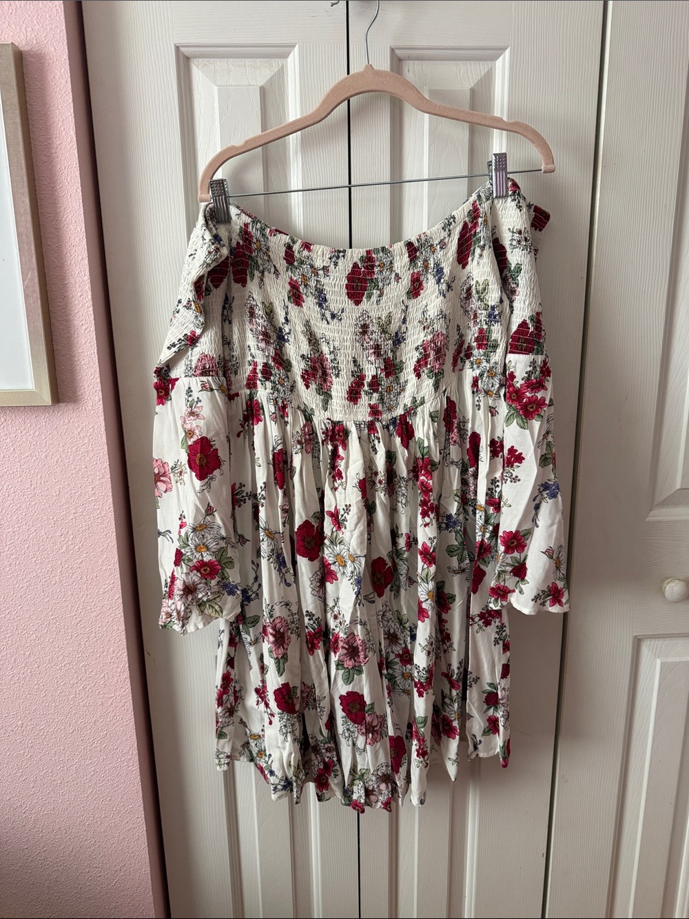 Torrid dress floral off the shoulder